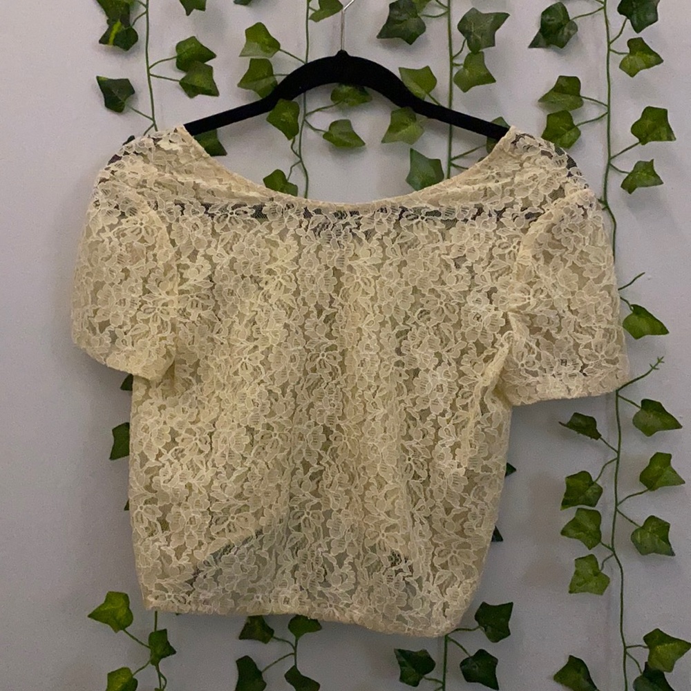 Cute see through flower top